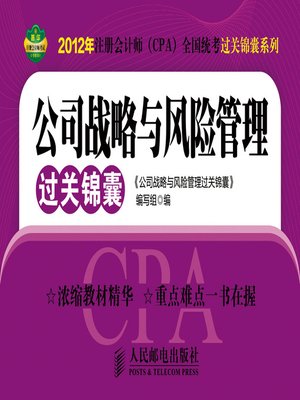 cover image of 公司战略与风险管理过关锦囊